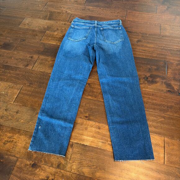 NWT Universal Thread Mid Rise 80s Slim Jeans Medium Denim Raw Hem Women's 10 - Picture 10 of 10